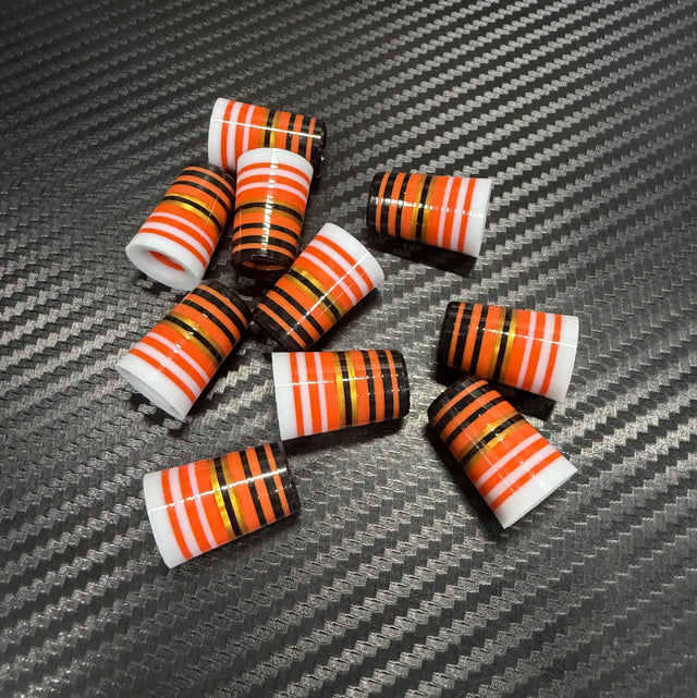 Custom Iron Ferrules 10 Pack - Black/Orange/Gold