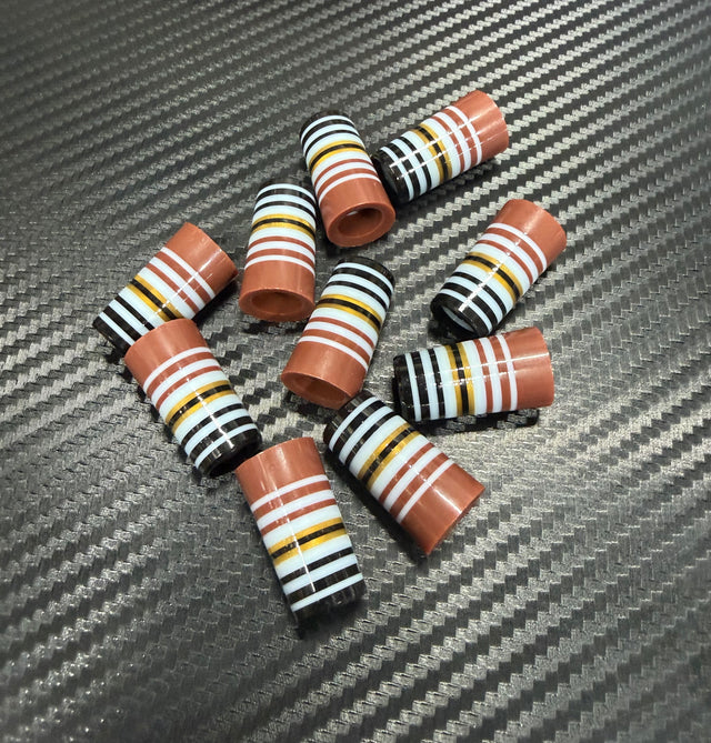Custom Iron Ferrules 10 Pack - Brown/Black/White/Gold