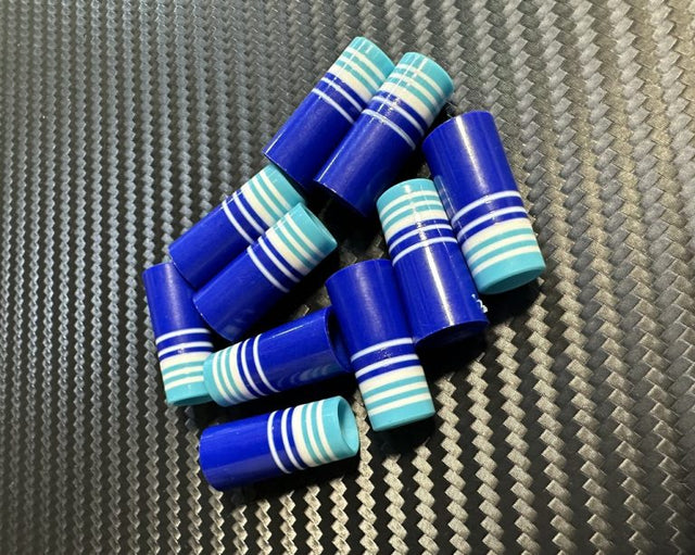 Custom Iron Ferrules 10 Pack - Blue/White/Light Blue