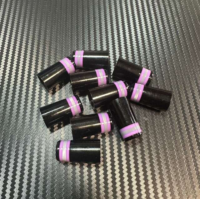 Custom Iron Ferrules 10 Pack - Black/Purple/Gray