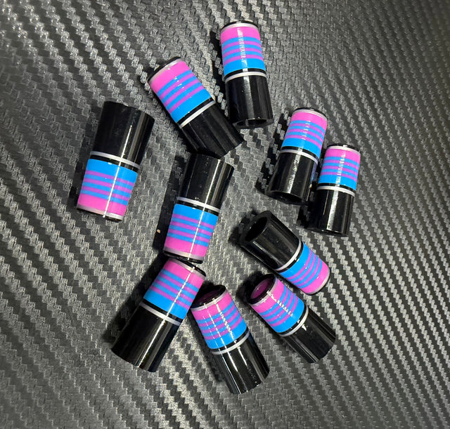 Custom Iron Ferrules 10 Pack - Black/Blue/Pink