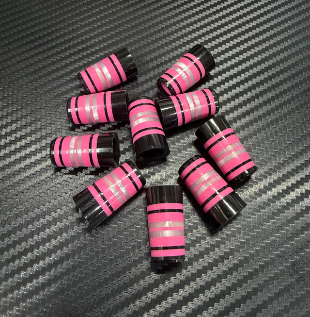 Custom Iron Ferrules 10 Pack - Black/Pink/Silver