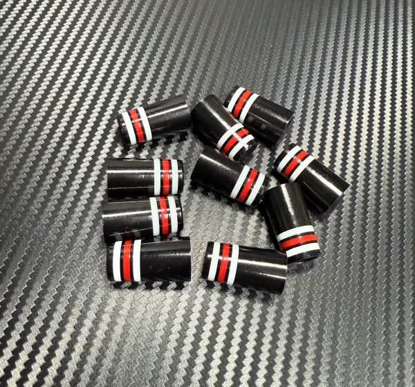 Custom Iron Ferrules 10 Pack - Black/Red/White