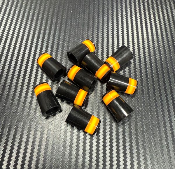 Custom Iron Ferrules 10 Pack - Black/Orange/Yellow