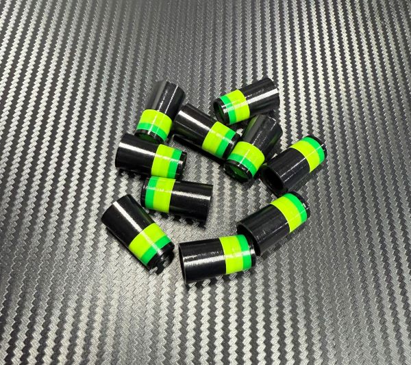 Custom Iron Ferrules 10 Pack - Black/Green/Light Green