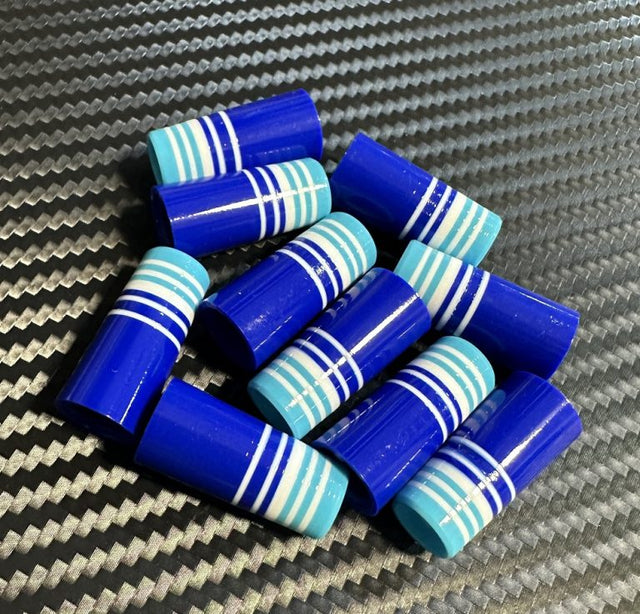 Custom Iron Ferrules 10 Pack - Blue/White/Light Blue