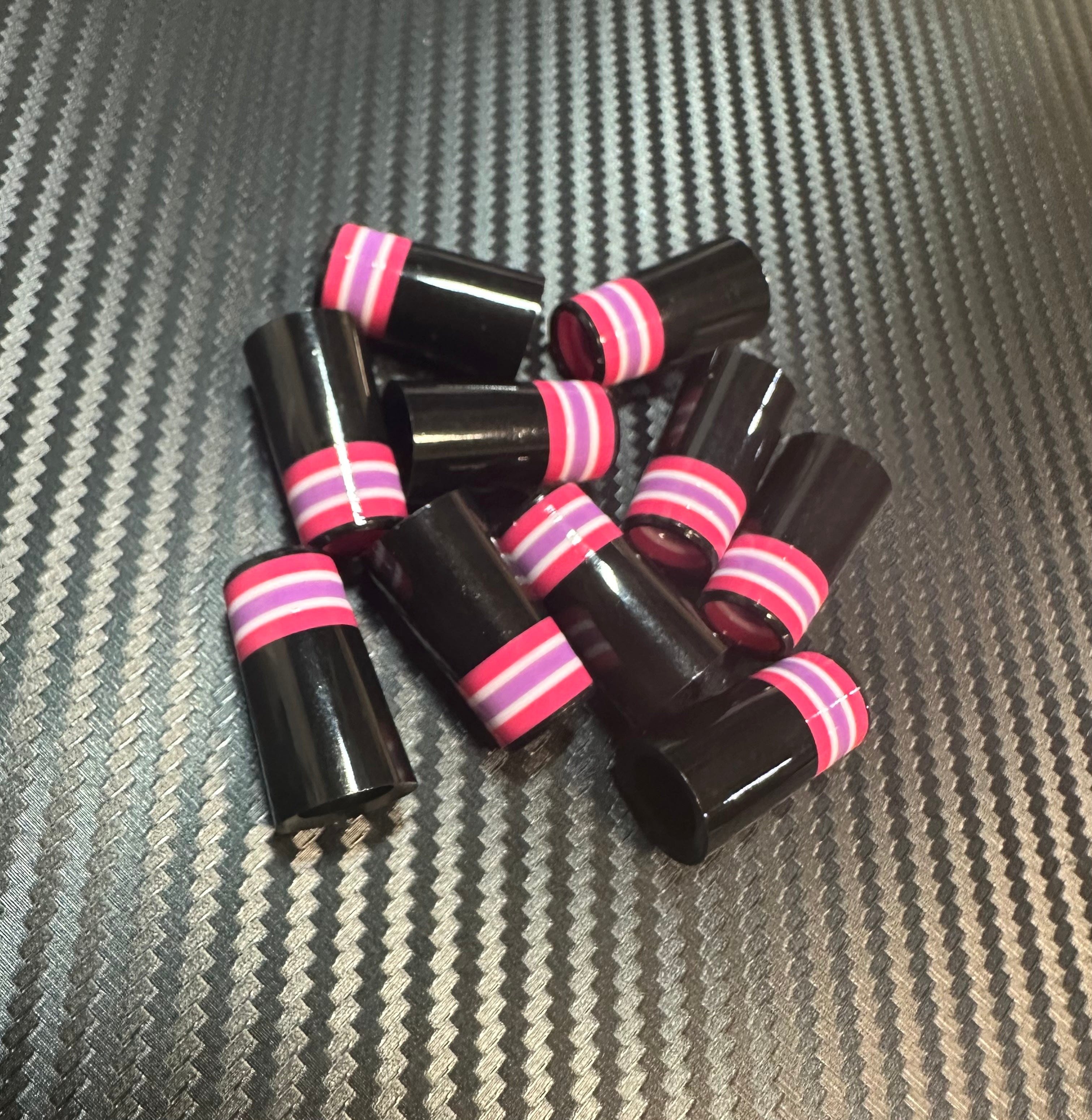 JD's Clubs - Custom Iron Ferrules 10 Pack - Black/Pink/White