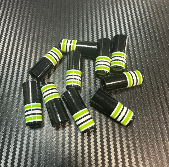 Custom Iron Ferrules 10 Pack - Black/Green/White