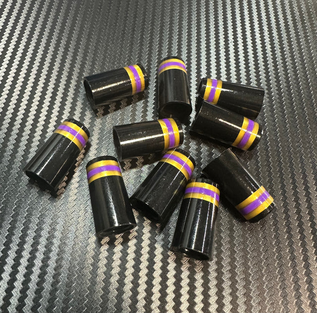 Custom Iron Ferrules 10 Pack - Black/Purple/Gold