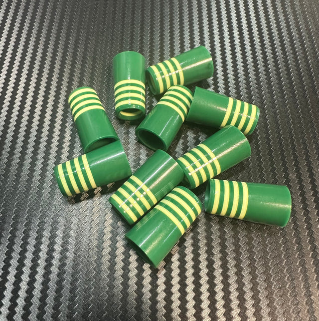 Custom Iron Ferrules 10 Pack - Green/Yellow