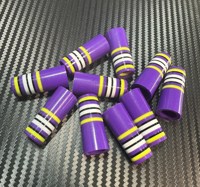 Custom Iron Ferrules 10 Pack - Purple/Yellow/White/Black