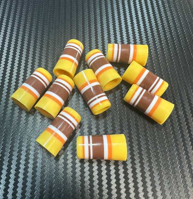 Custom Iron Ferrules 10 Pack - Yellow/Orange/Brown